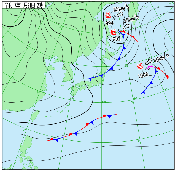 今日の天気予想図