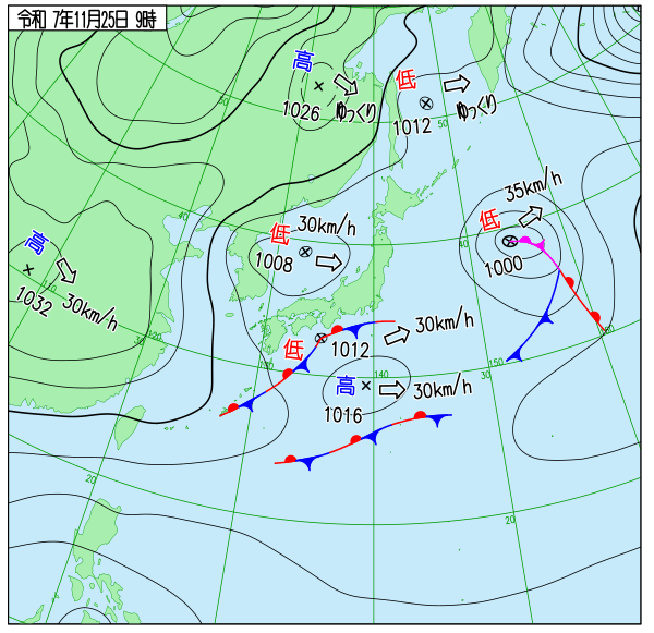 今日の天気予想図