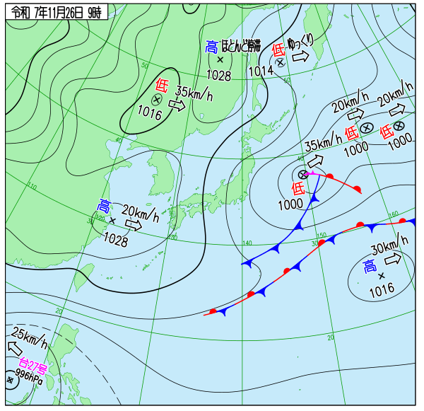 今日の天気予想図
