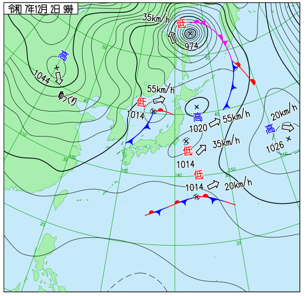 今日の天気予想図