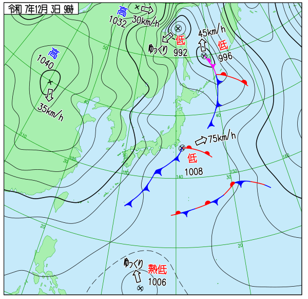 今日の天気予想図
