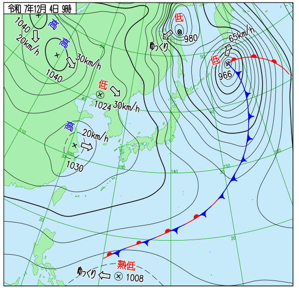 今日の天気予想図
