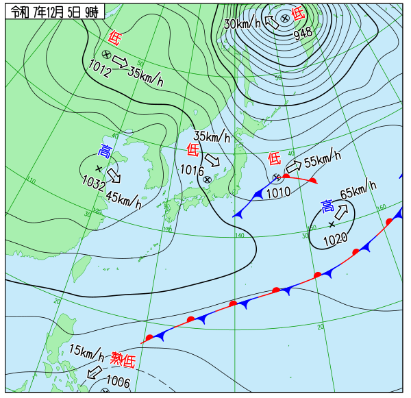 今日の天気予想図