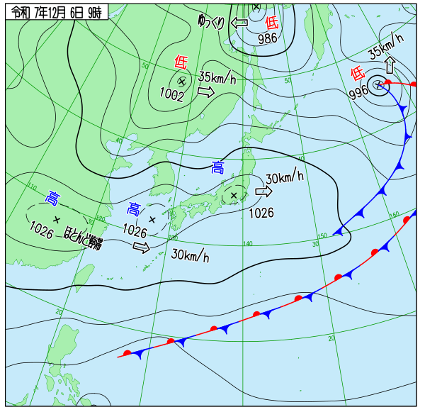 今日の天気予想図