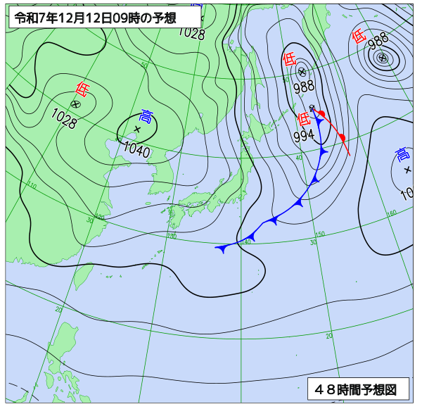 48時間天気予想図