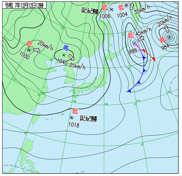 今日の天気予想図