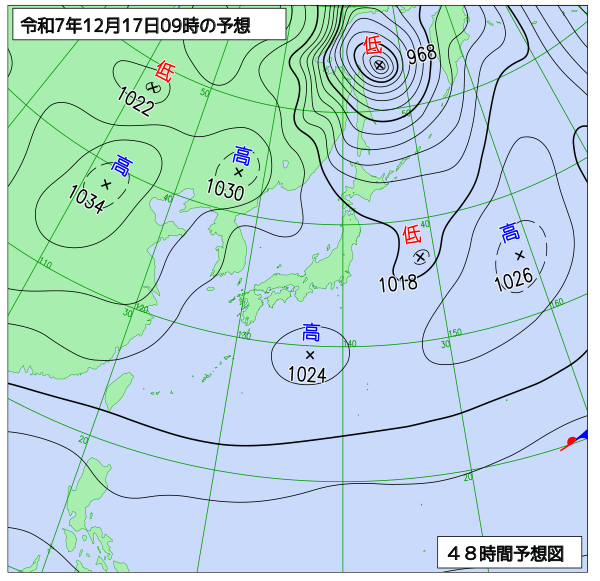 48時間天気予想図