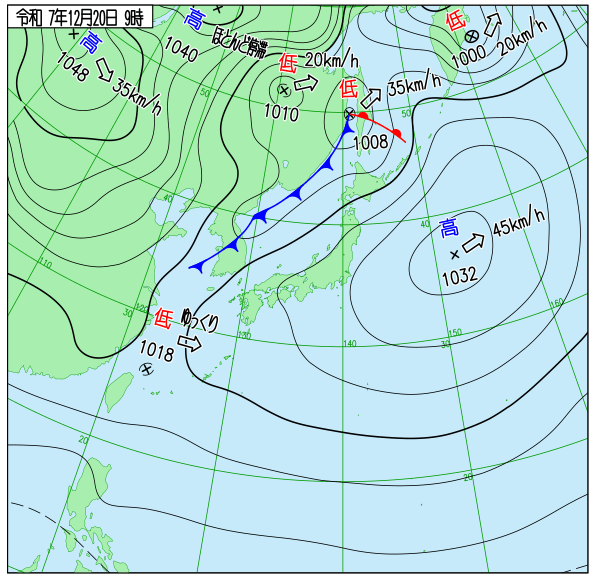 今日の天気予想図