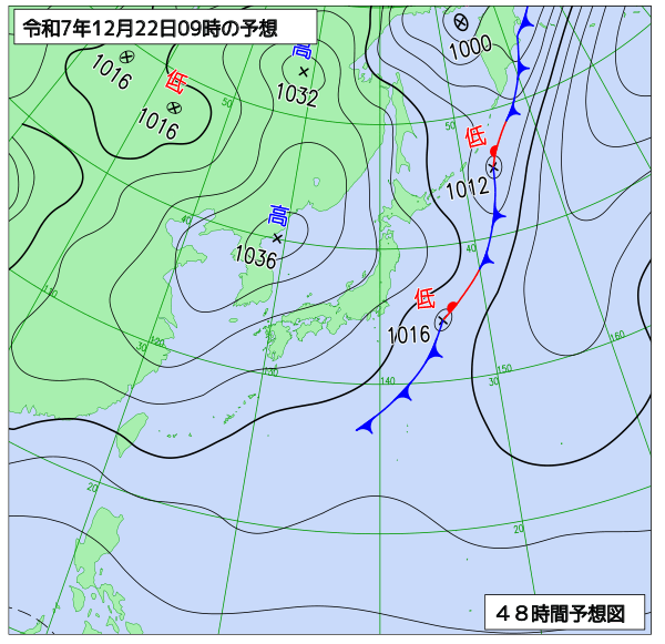 48時間天気予想図