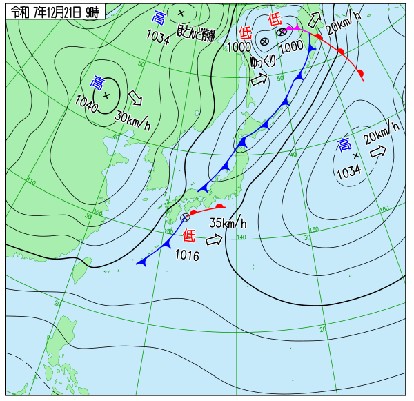 今日の天気予想図