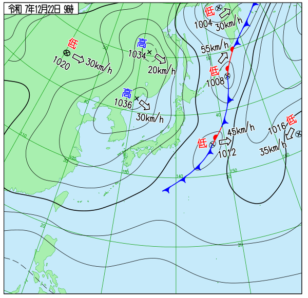 今日の天気予想図