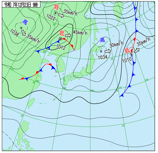 今日の天気予想図