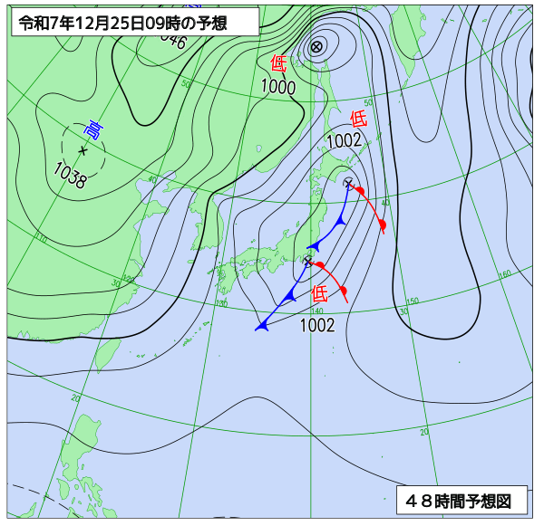 48時間天気予想図