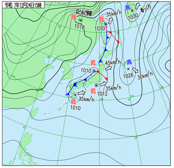 今日の天気予想図