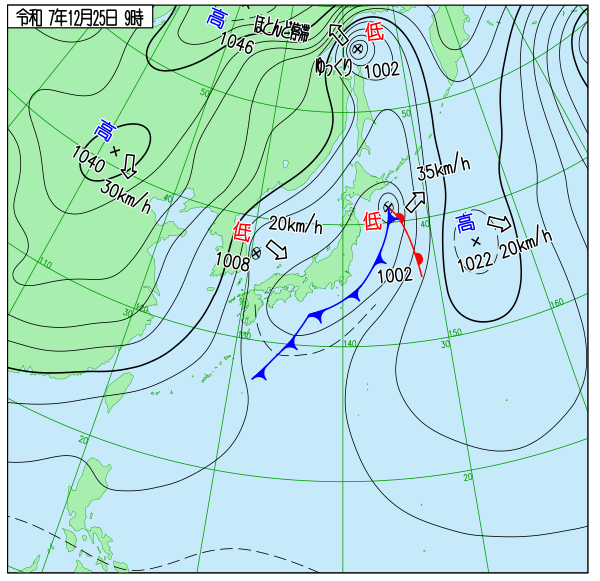 今日の天気予想図