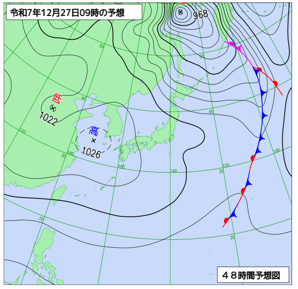 48時間天気予想図