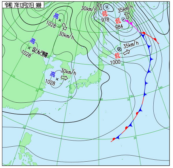 今日の天気予想図