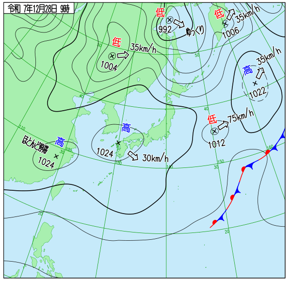 今日の天気予想図