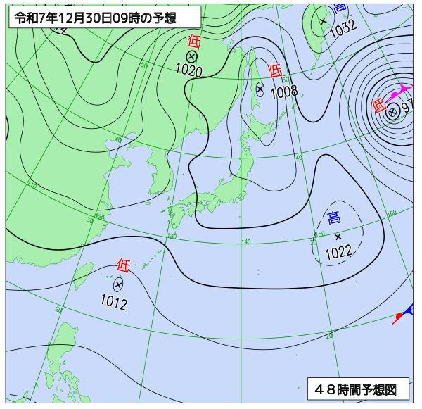 48時間天気予想図
