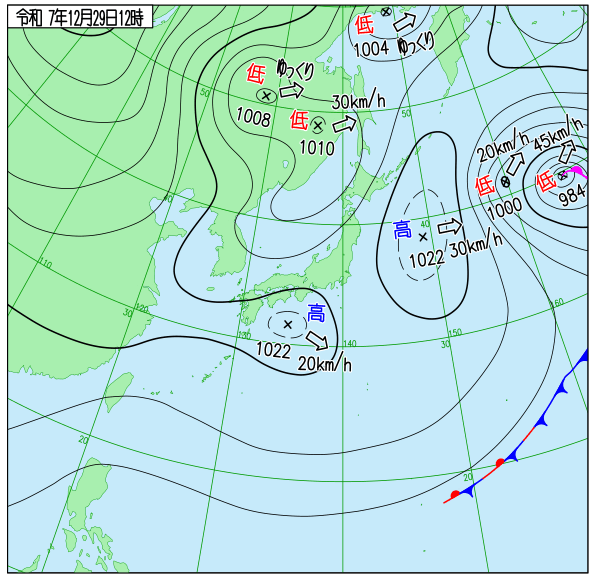 今日の天気予想図