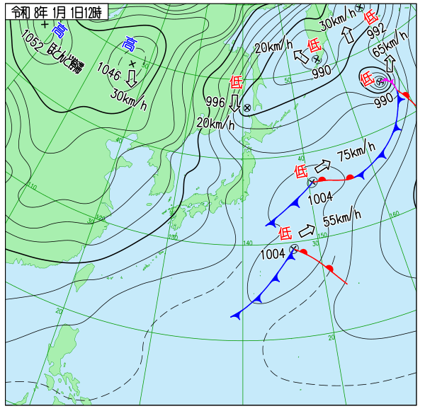 今日の天気予想図