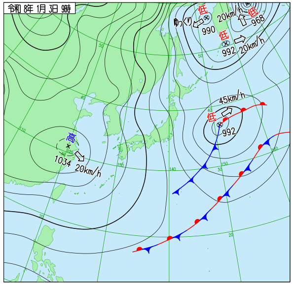 今日の天気予想図