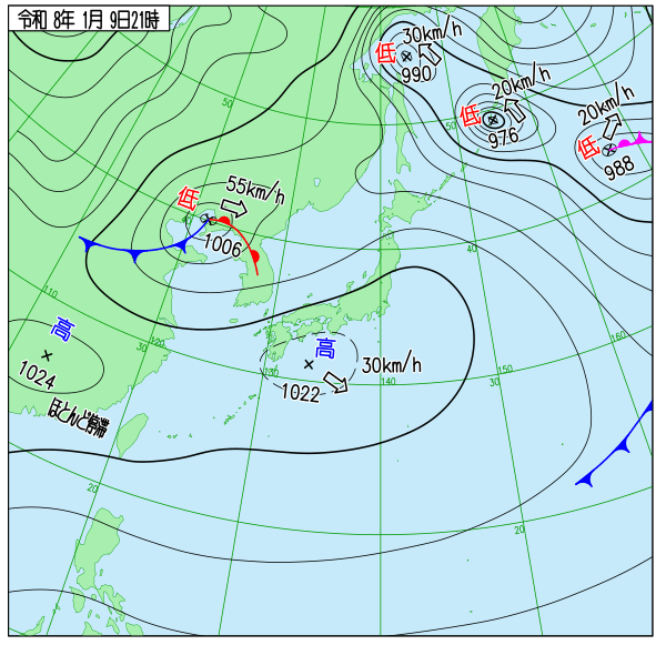 今日の天気予想図