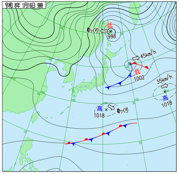 今日の天気予想図