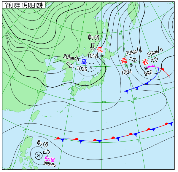今日の天気予想図