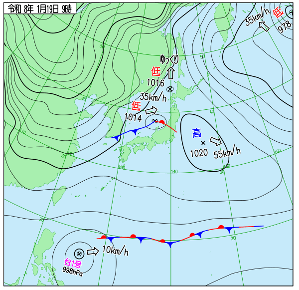 今日の天気予想図