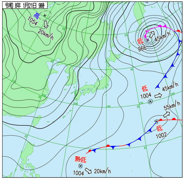 今日の天気予想図
