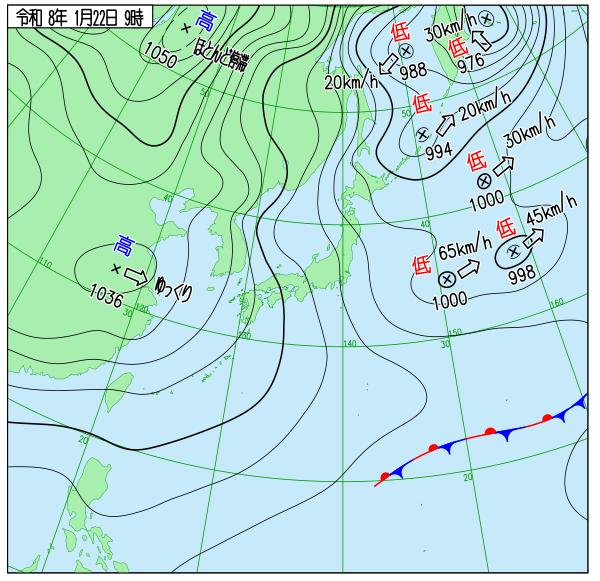今日の天気予想図