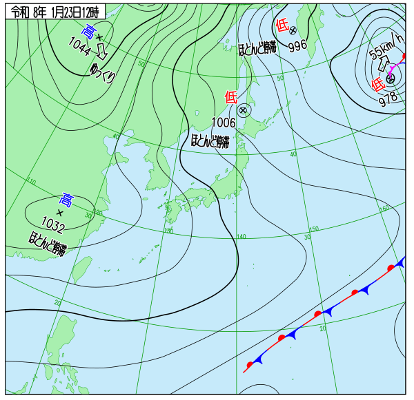 今日の天気予想図