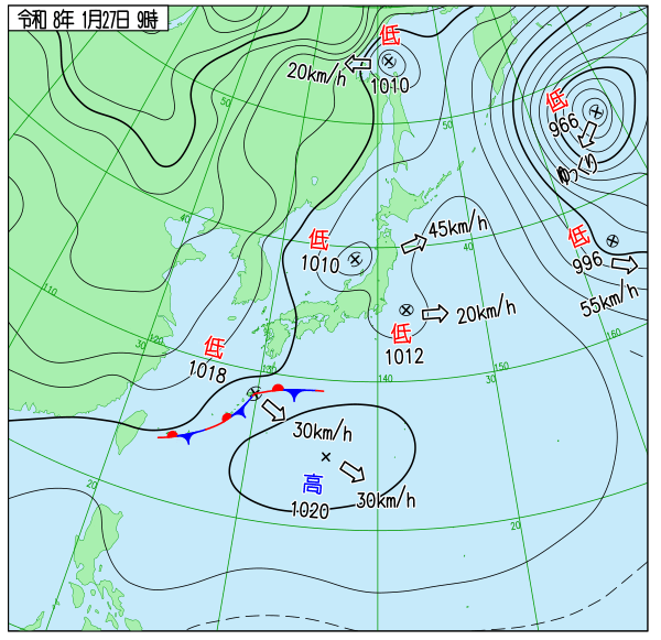 今日の天気予想図