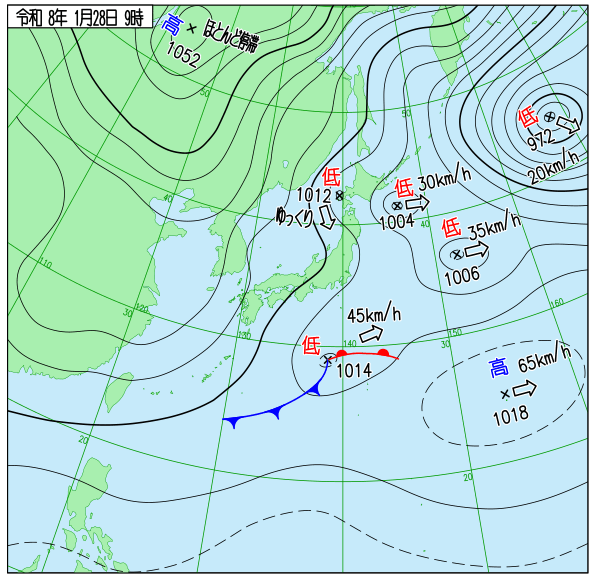 今日の天気予想図