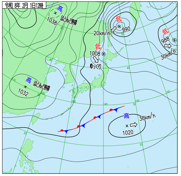 今日の天気予想図