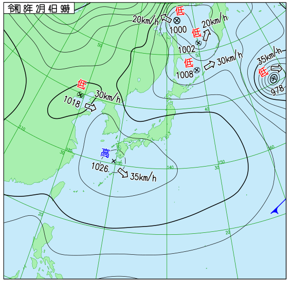 今日の天気予想図
