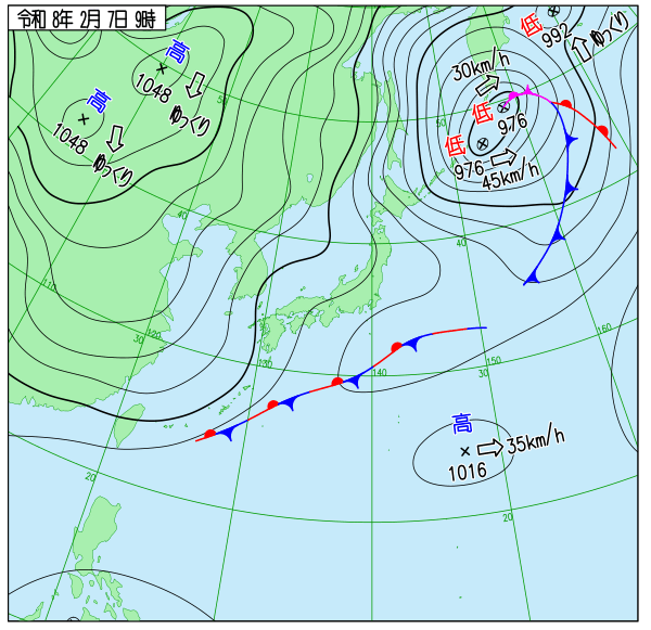 今日の天気予想図