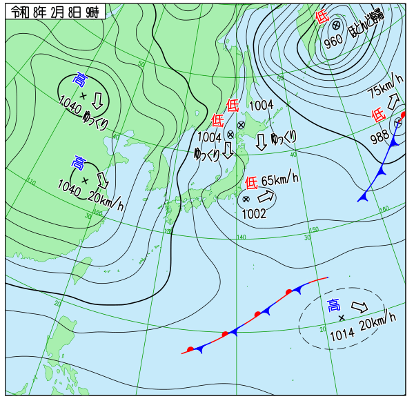 今日の天気予想図
