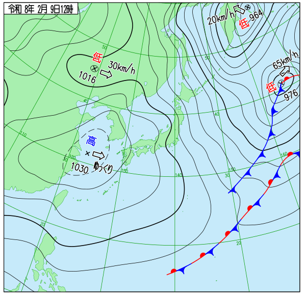 今日の天気予想図