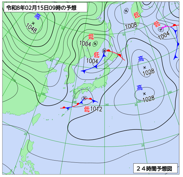 24時間天気予想図