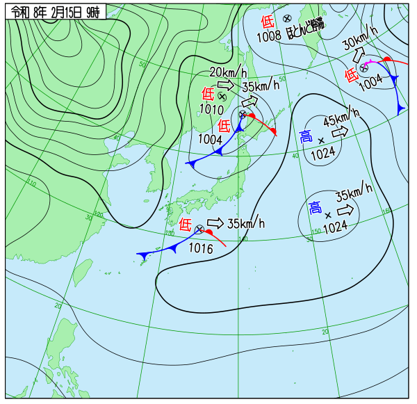 今日の天気予想図