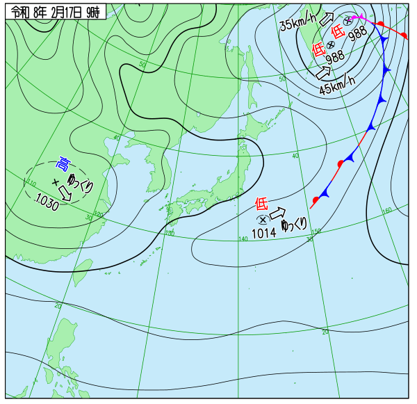 今日の天気予想図