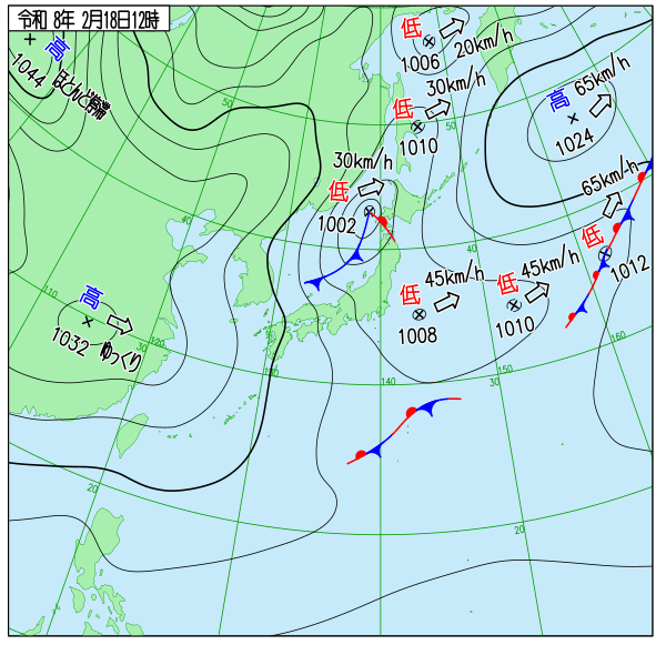 今日の天気予想図