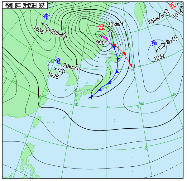 今日の天気予想図