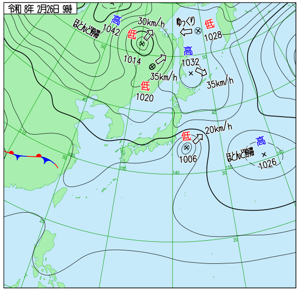 今日の天気予想図