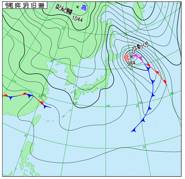 今日の天気予想図