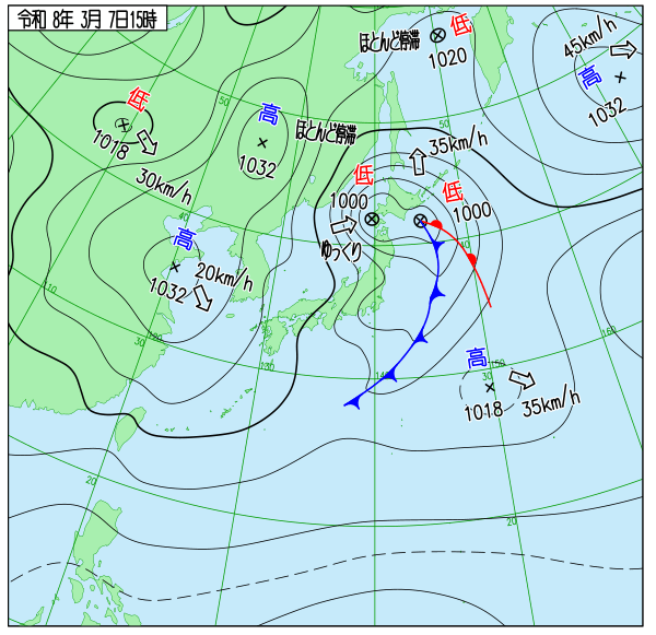 今日の天気予想図