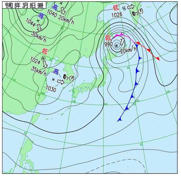今日の天気予想図