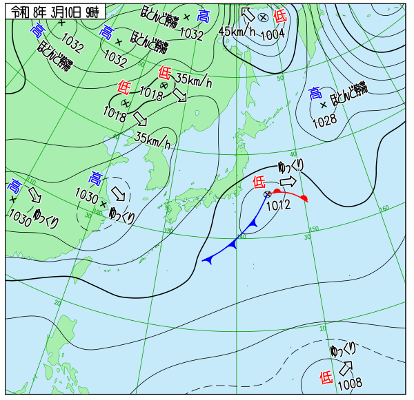 今日の天気予想図
